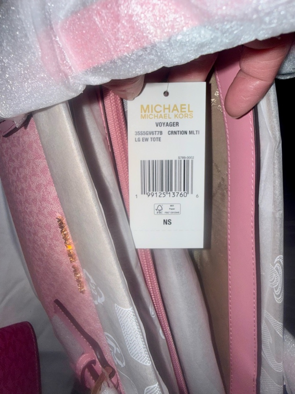 Michael Kors Pink Gradient Logo Tote, Backpack & Wristlet Set - Picture 4 of 16